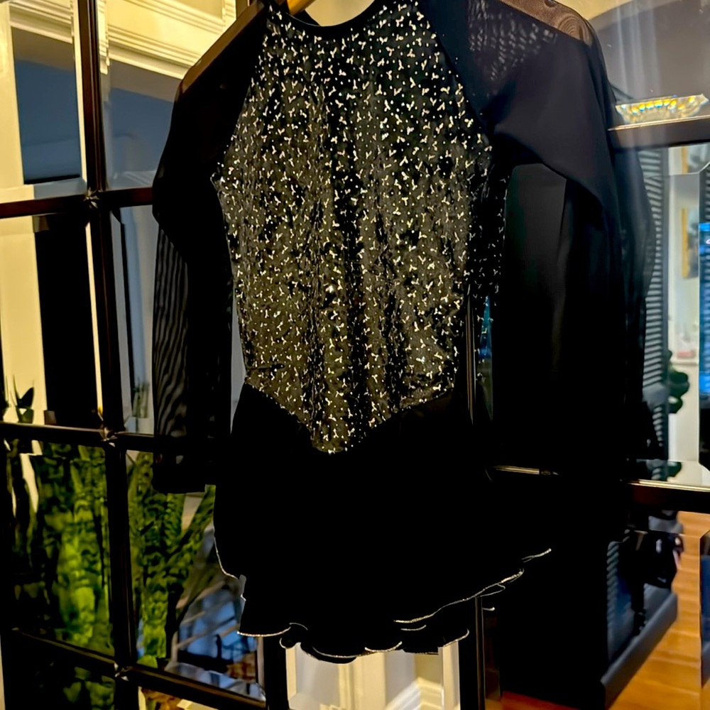 Black/ silver dress/ figure skating dress
